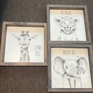 Animal Themed Wall Art Set
